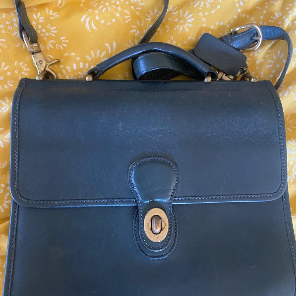 Vintage Coach Purse, Navy / Teal